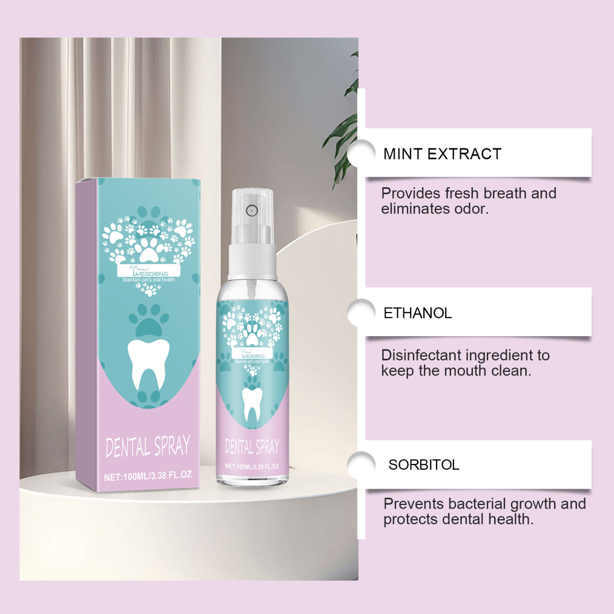 Pet Teeth Spray Care Clean Pet Mouth