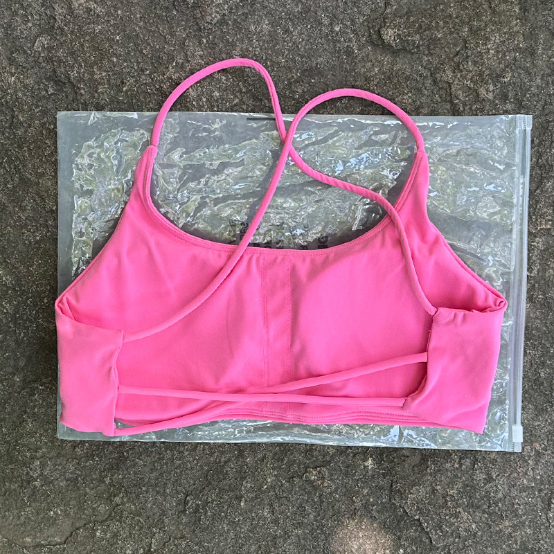 New Womens Shock-resistant, Quick-drying Sports Bra And Workout Top