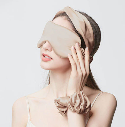 Thickened Eye Protecting Sleep Hair Tie And Eye Mask