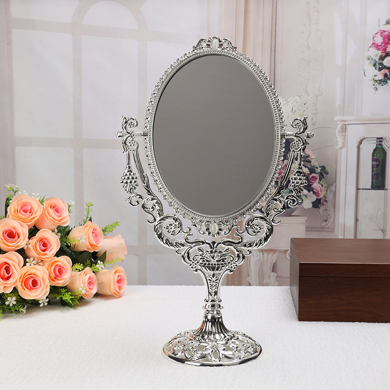 European Style Retro Makeup Mirror Dressing Mirror Pastoral Metal
