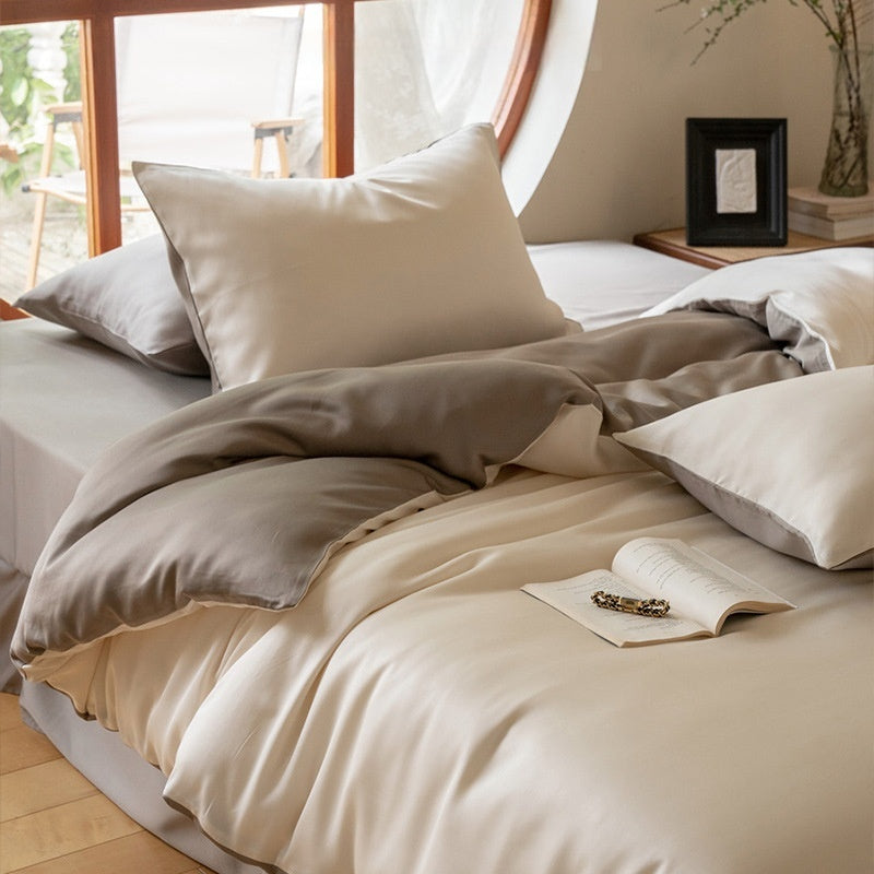 Solid-color Viscose Cooling Quilt Set For Home Use