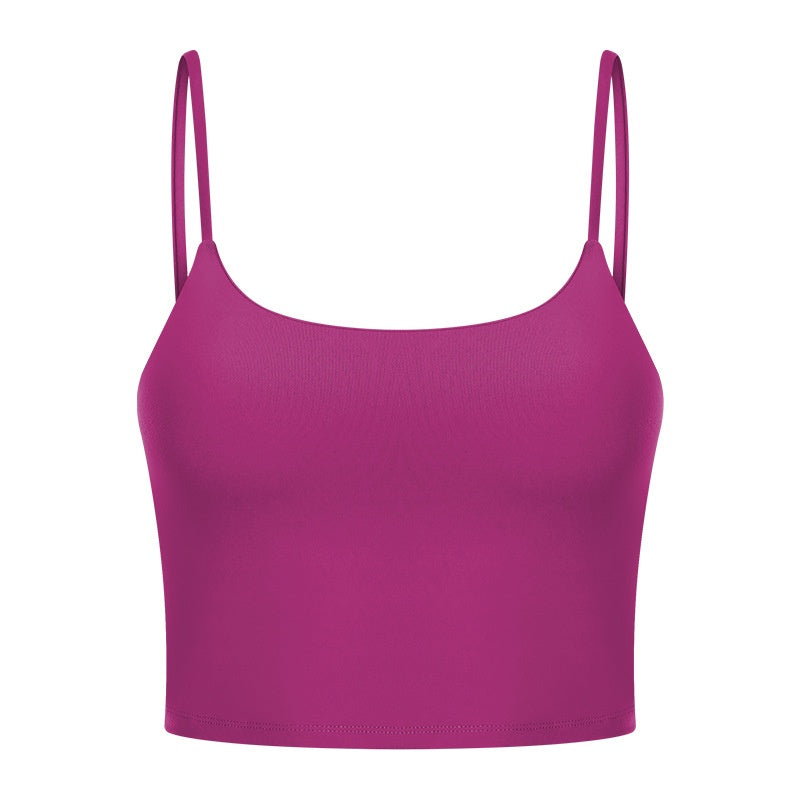 Yoga Jacket Women's Sports Underwear With Chest Pad Thin Belt Beauty Back