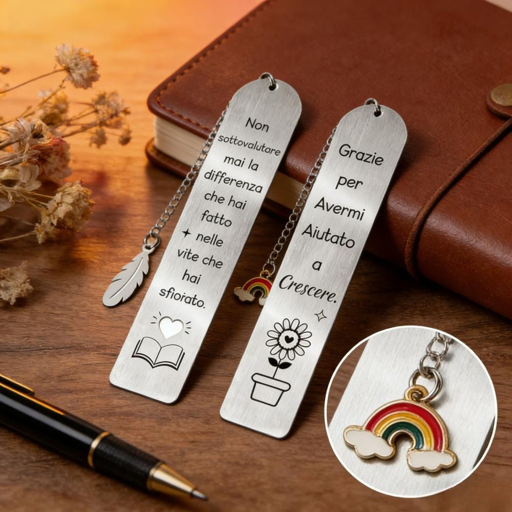 Teacher Gift Set With 3 Bookmarks For Teacher Appreciation Day - Elegant Design Party Decorations
