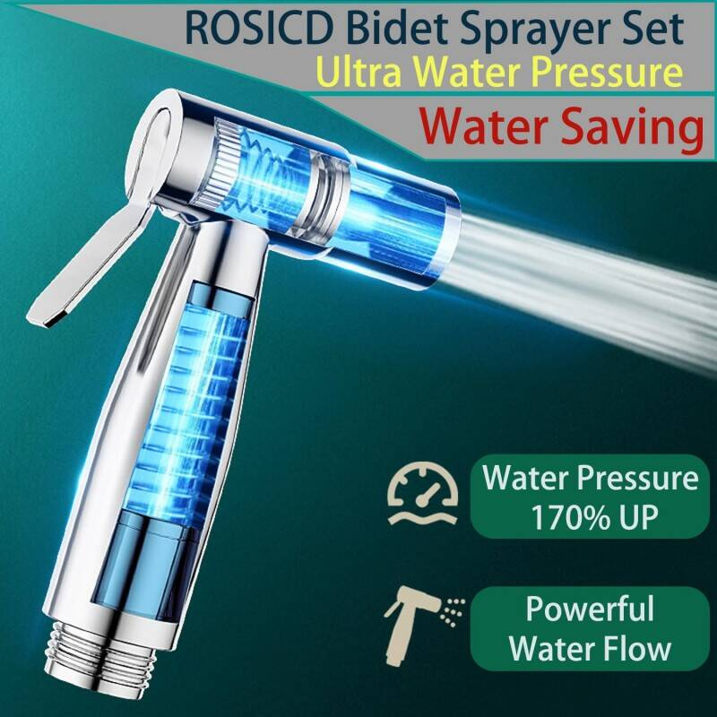 Bidet Attachment & Handheld Bidet Spray Set With 3-Way Diverter Valve Bidet Sprayer Kit Includes 1.5M Hose For Toilet Cleaning & Personal Hygiene Bidet Spray For Bathroom Sink & WC Surfaces