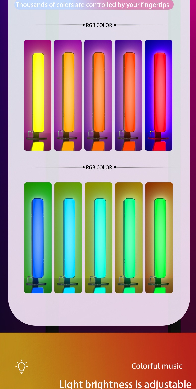 Bedroom Atmosphere Light Gaming Computer Pickup Atmosphere Lamp Desktop Pickup Lamp Music Atmosphere Lamp
