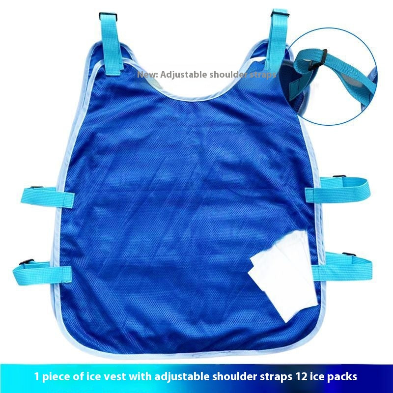Summer Cooling Vest Outdoor Heatstroke Prevention Ice Pack Refrigeration