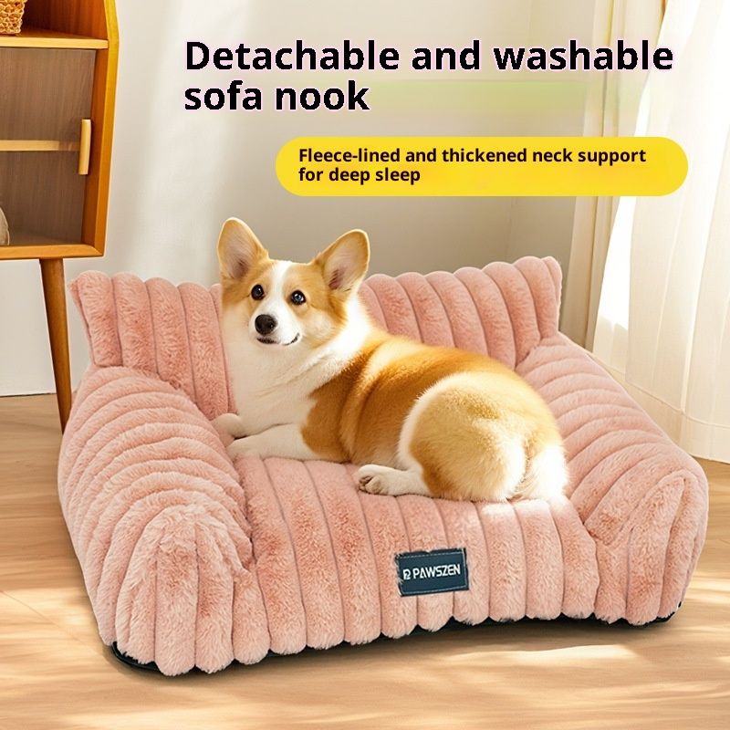Pet Bed Rabbit Plush Removable And Washable Large Kennel