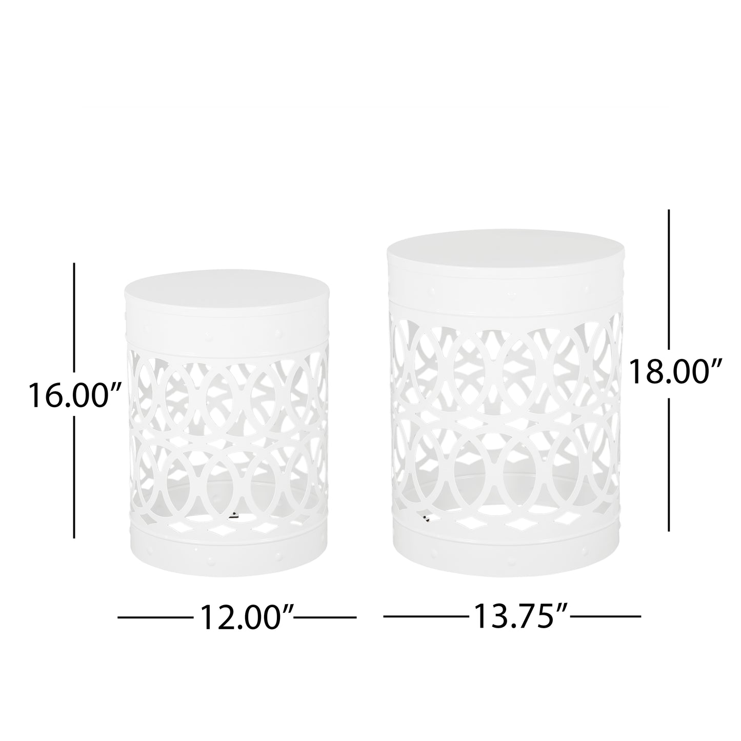 Outdoor Metal S 2 End Table