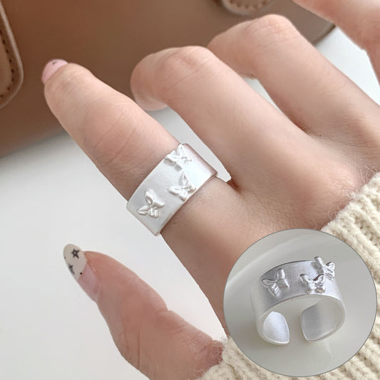 Korean Style Graffiti Adjustable Ring Women Fashion Irregular Finger Ring
