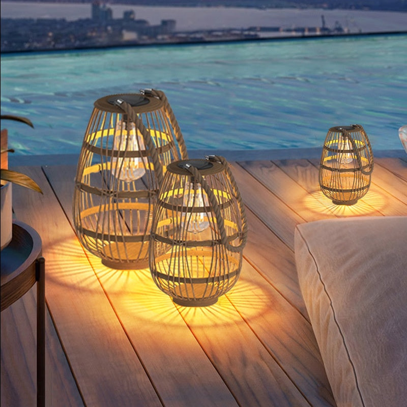 Solar-powered Portable Hanging Garden Decor Ambient Floor Lamp