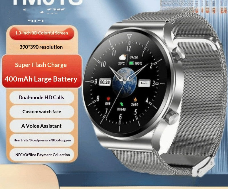Smartwatch With Bluetooth Calling Fitness Tracking Step Counting And Health Monitoring
