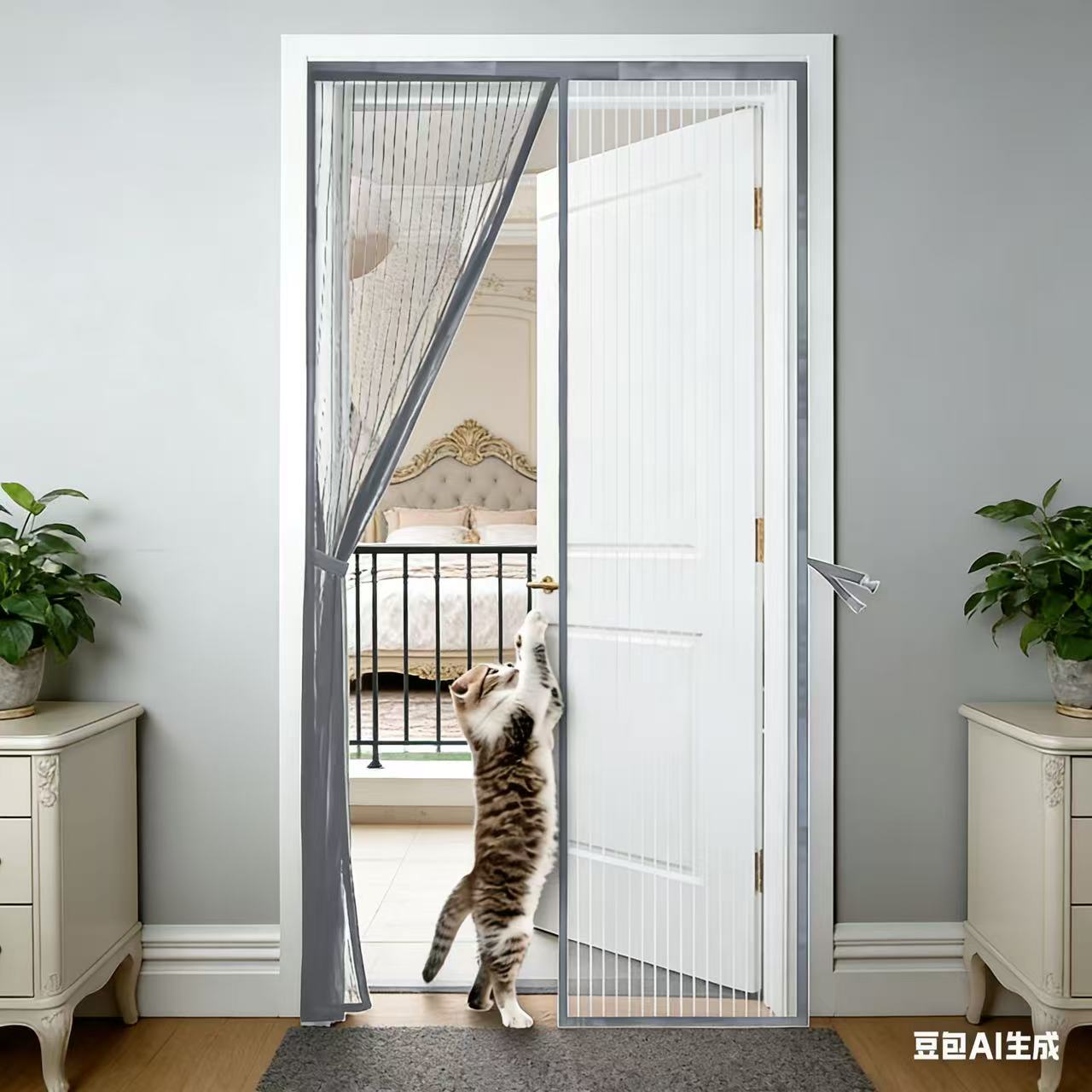 Magnetic Mosquito-proof Screen Door, Breathable And Insect-resistant, Easy To Install Without Drilling, Magnetic And Quiet, Suitable For Kitchen Doors, Bedroom Doors, Balcony Doors, And Living Room Do