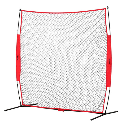 Barricade Backstop Net, 7x7 Ft Ball Sports Barrier Netting, Portable Practice Equipment With Carry Bag, Protection Screen For Baseball Softball Lacrosse Soccer Hockey Training, For Backyard