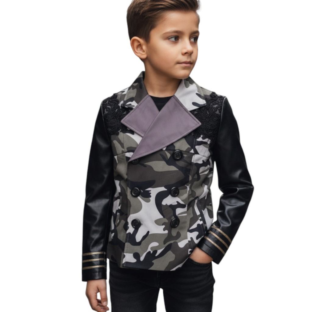 Boys Smart Blazer Jacket Kids Formal School Coat Casual Suit 4-14Y