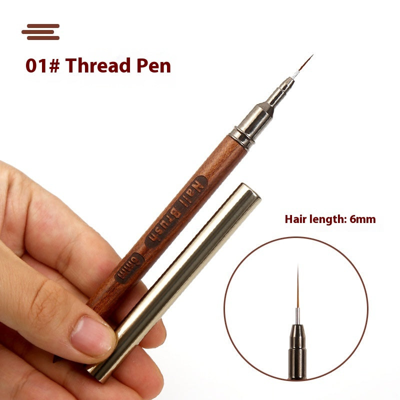 Wooden Rod Cable Painted Blooming Nail Beauty Line Drawing Pen