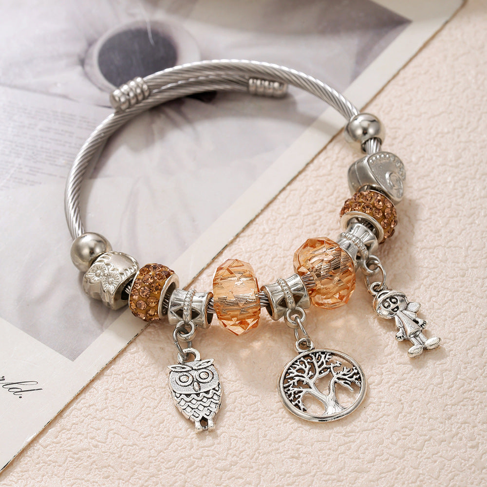 Panjia Fashion Best-Selling Titanium Steel Bracelet Versatile High-End Style Wristband Jewelry
