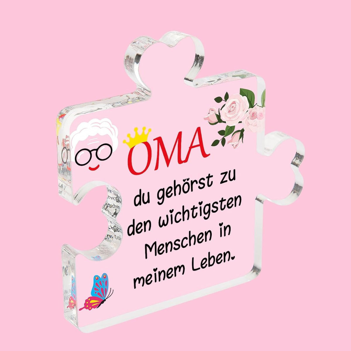 Gifts For Grandma, Gifts For Grandma From Grandchildren, Best Grandma Gifts, Grandma Puzzle Piece Acrylic Sign, Grandmother Table Decorations, Gifts For Christmas, Birthdays, And Gandparents' Day