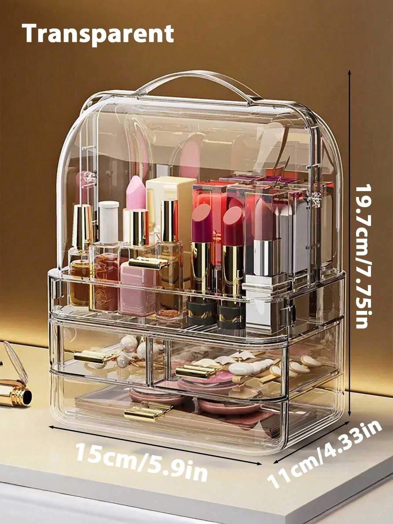 Storage box-Mini double open model-transparent-PET-1 piece