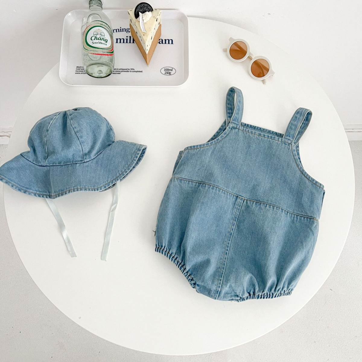 Korean-style Baby Denim Suspender Bib Overalls