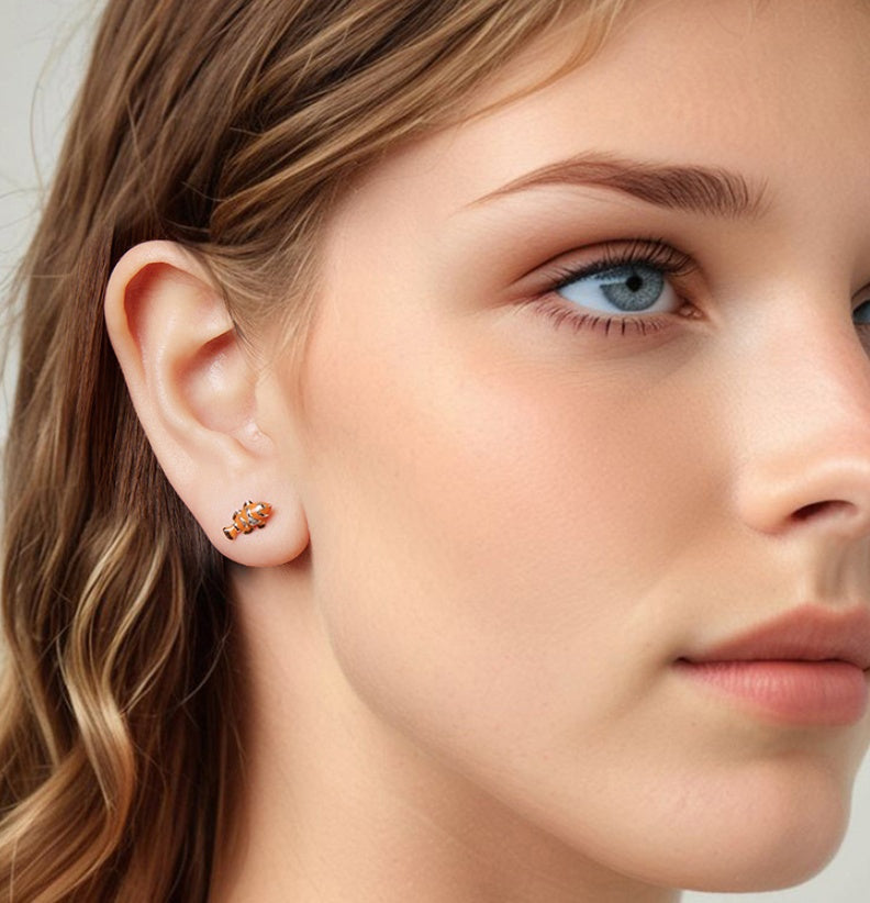 Original Clownfish Dripping Stud Earrings Personality Smart