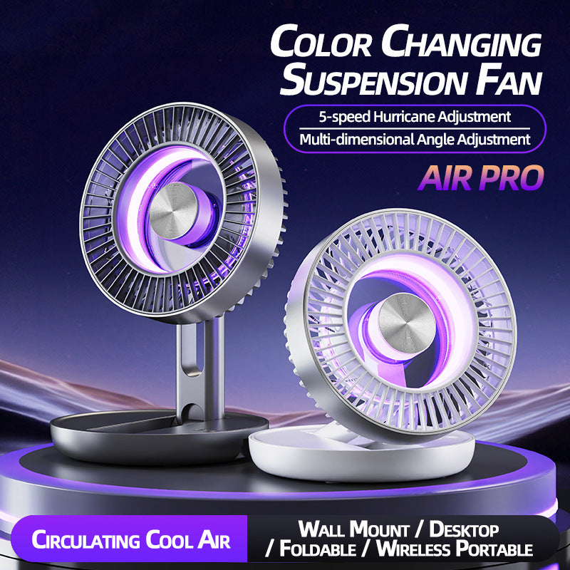 Foldable Desktop Light Fan For Outdoor And Home Use Portable