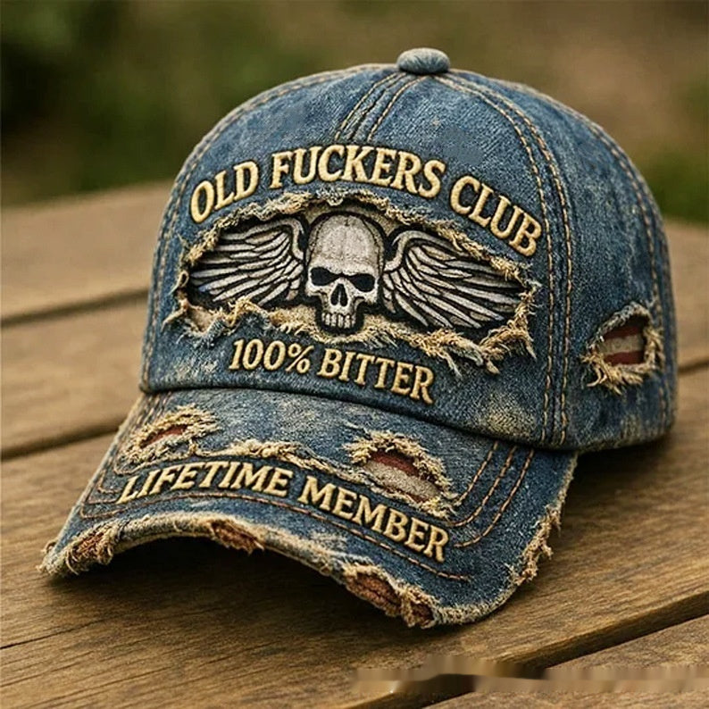 Korean-style Versatile Vintage Distressed English Baseball Cap