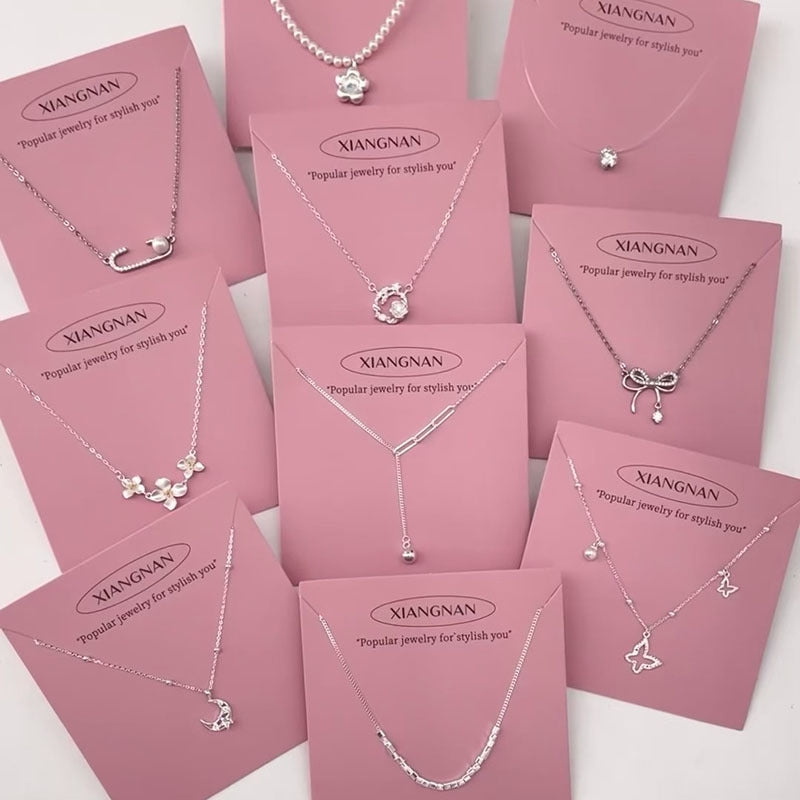S925 Sterling Silver Pearl Necklace For Women, Niche Design, Light Luxury, High-End Feel, Non-Fading, Simple Clavicle Chain Accessories Wholesale