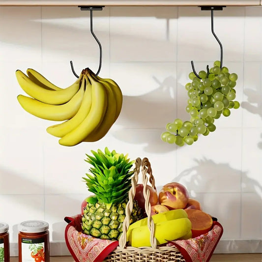 Self-adhesive Banana Hooks For Under-cabinet Use
