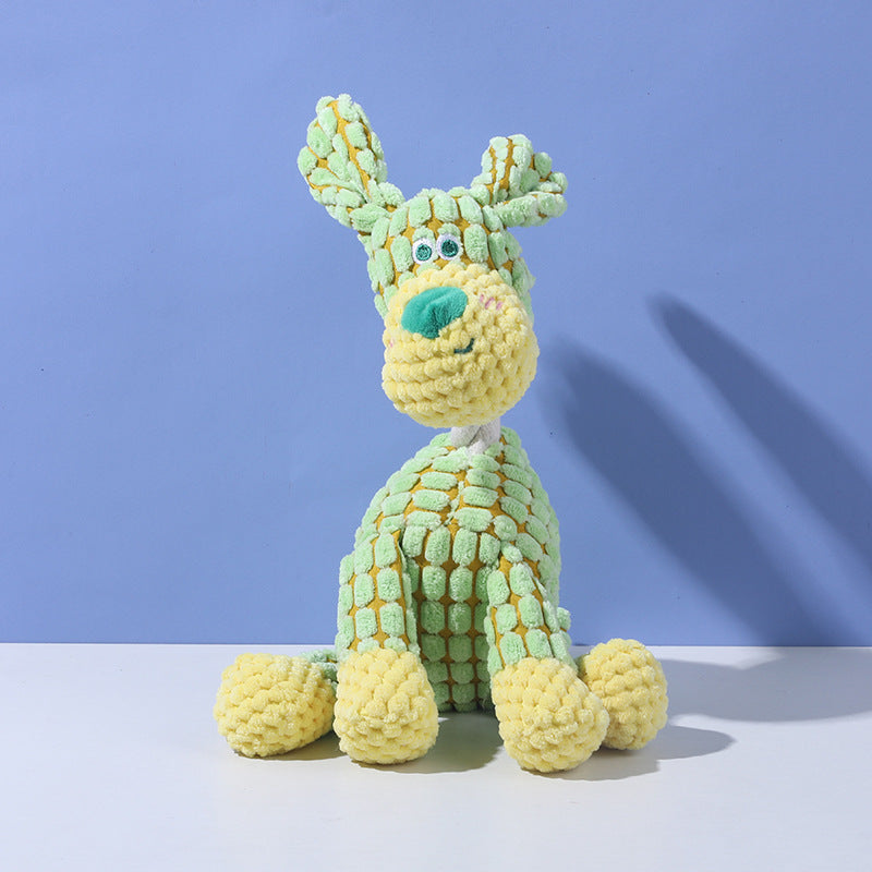 Funny Donkey Plush Dog Toy Squeaky Sound Interactive Chew Molar Pet Toy