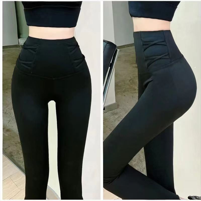 New Double Waist And Hip Lifting Shark Pants Fitness Yoga