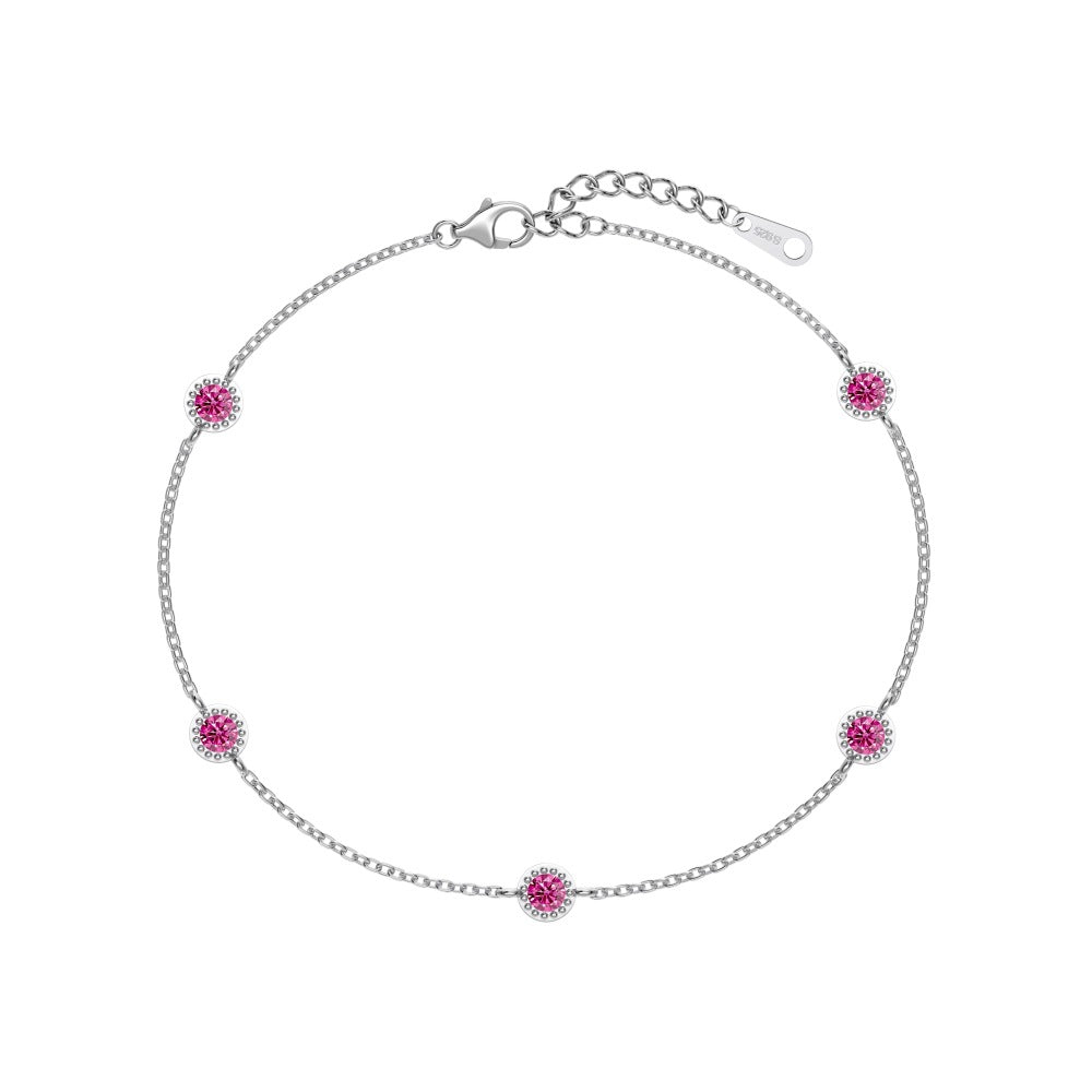 Amazon S925 Sterling Silver Opal Bracelet Women's Japanese And Korean Simple