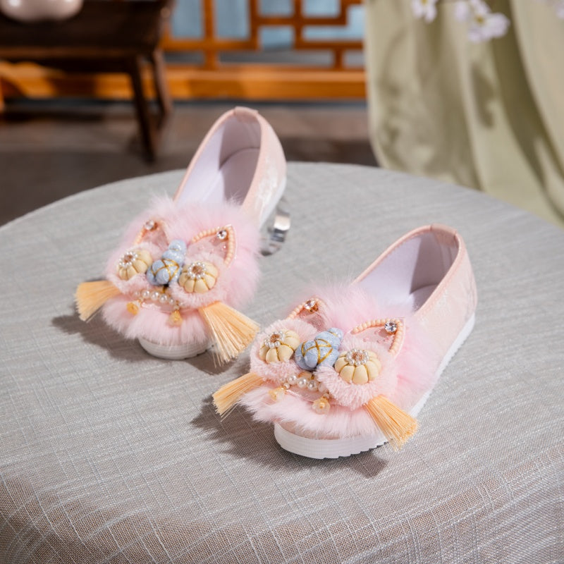 Cute And Interesting Traditional Chinese Lion Dance Handmade New Chinese-style Folk Costume Tiger-head Shoes For Women Of Adult Size, Suitable For Summer 2026, For Home Wear, Outdoor Sandals, Single S