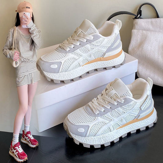 Korean-style Versatile Chunky-soled Elevating Sneakers