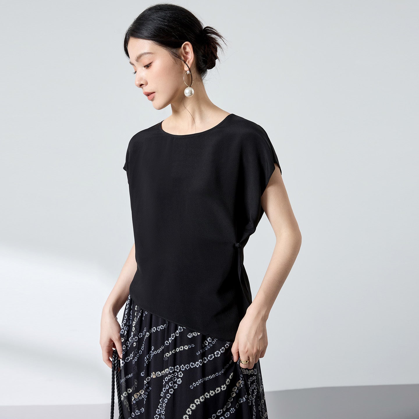New Chinese-style Versatile Solid-color T-shirt Top