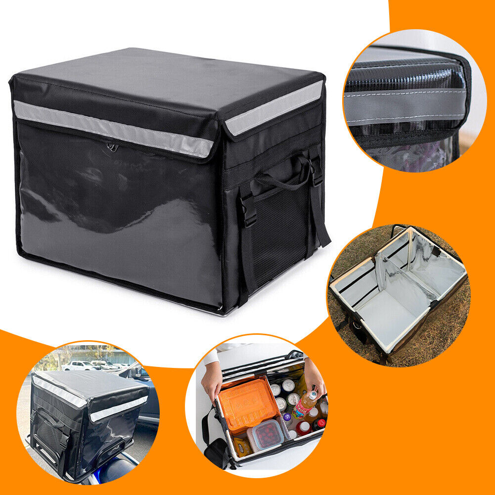 62L Food Delivery Bag  Rear Rack For Motorcycle Bike Food Delivery Drivers Kit