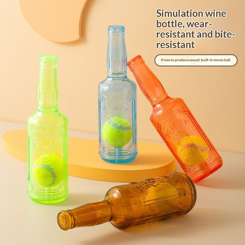 Pet Interactive Dog-Sounding Tennis Ball Bottle