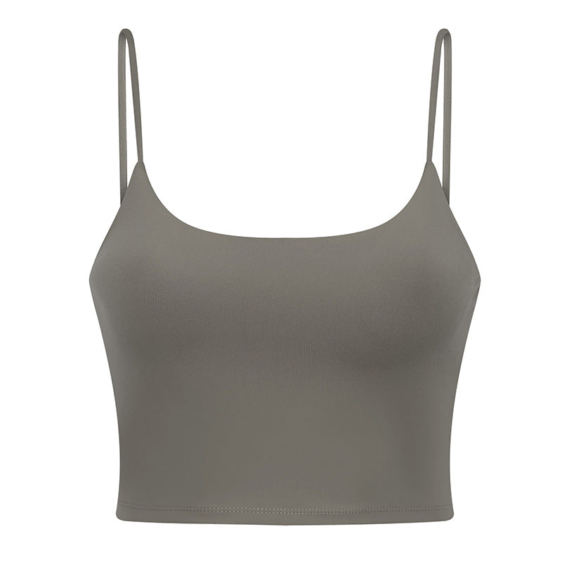 Push Up Shockproof Beauty Back Strap Sports Fitness Yoga Top With Chest Pad