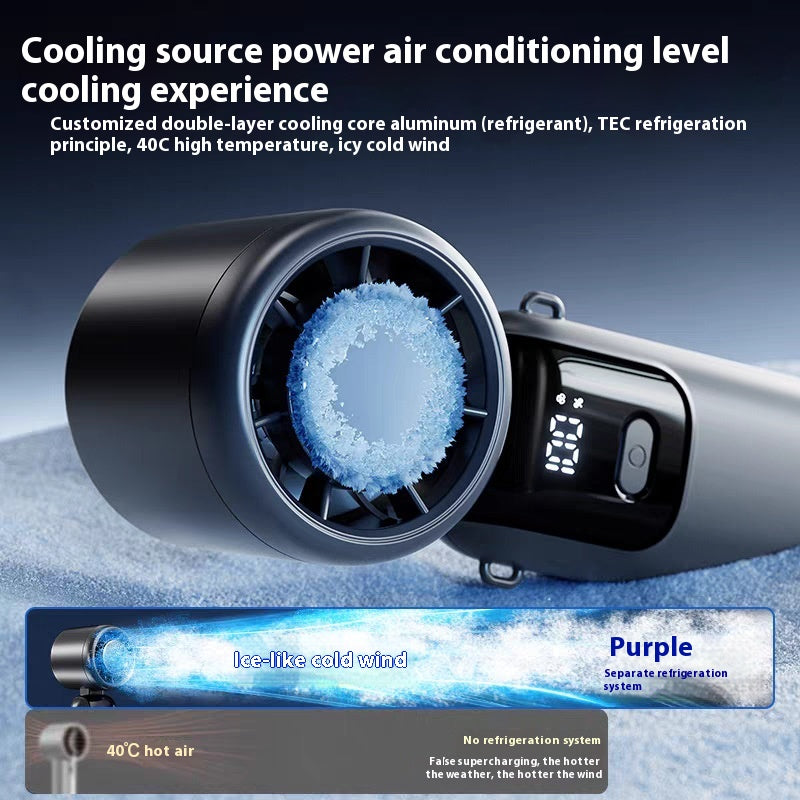 Violent Fan Digital Display High-speed Outdoor Handheld USB Cooling Fan