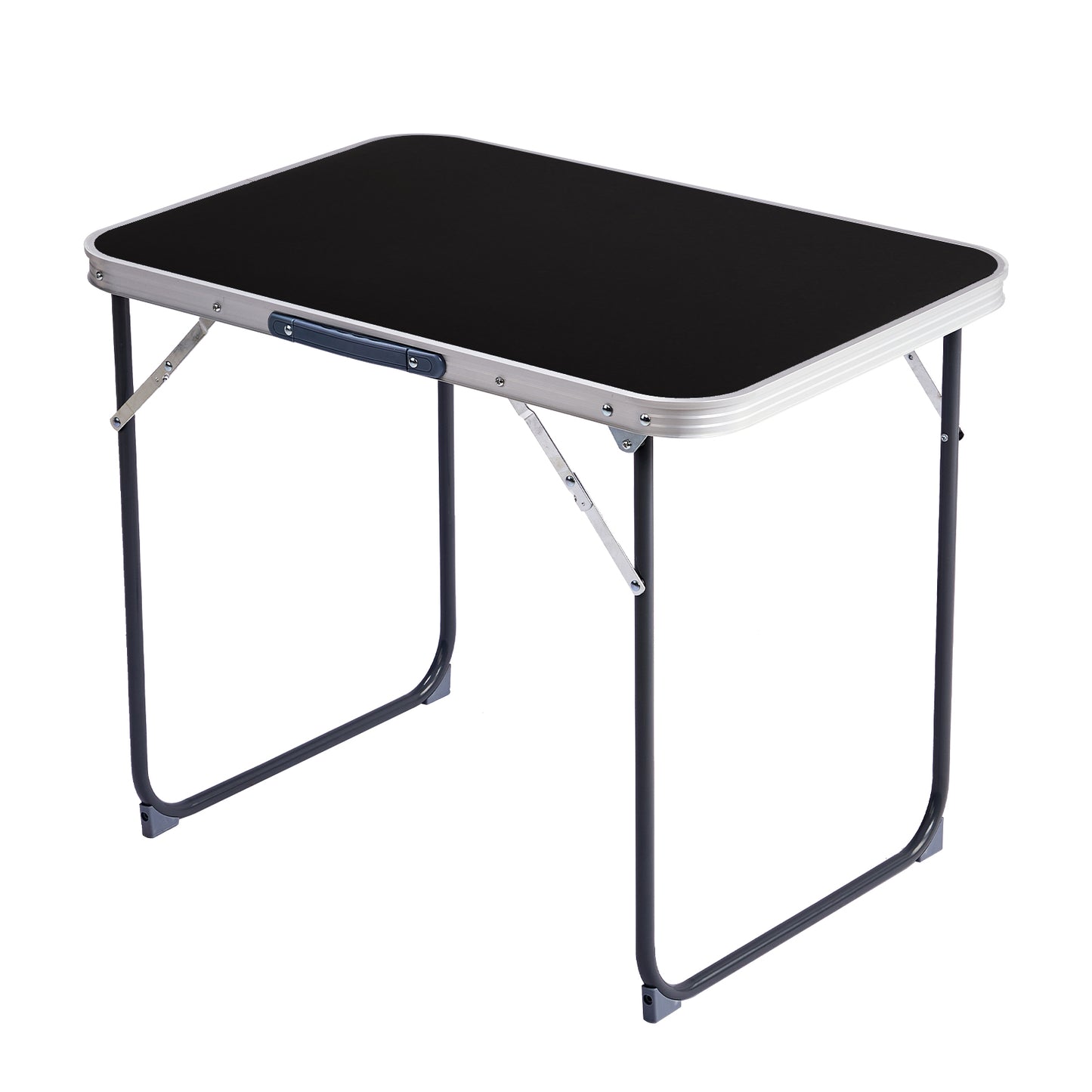 2.3ft  Portable Aluminum Folding Camping Table, Indoor Outdoor Lightweight Foldable Picnic Desk, 70-50cm Heavy Duty Small Fold Up Table