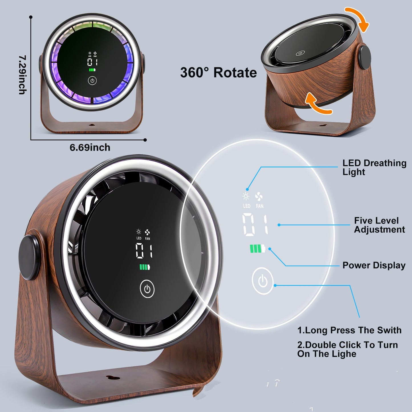 Silent Office Desk Kitchen Electric Fan