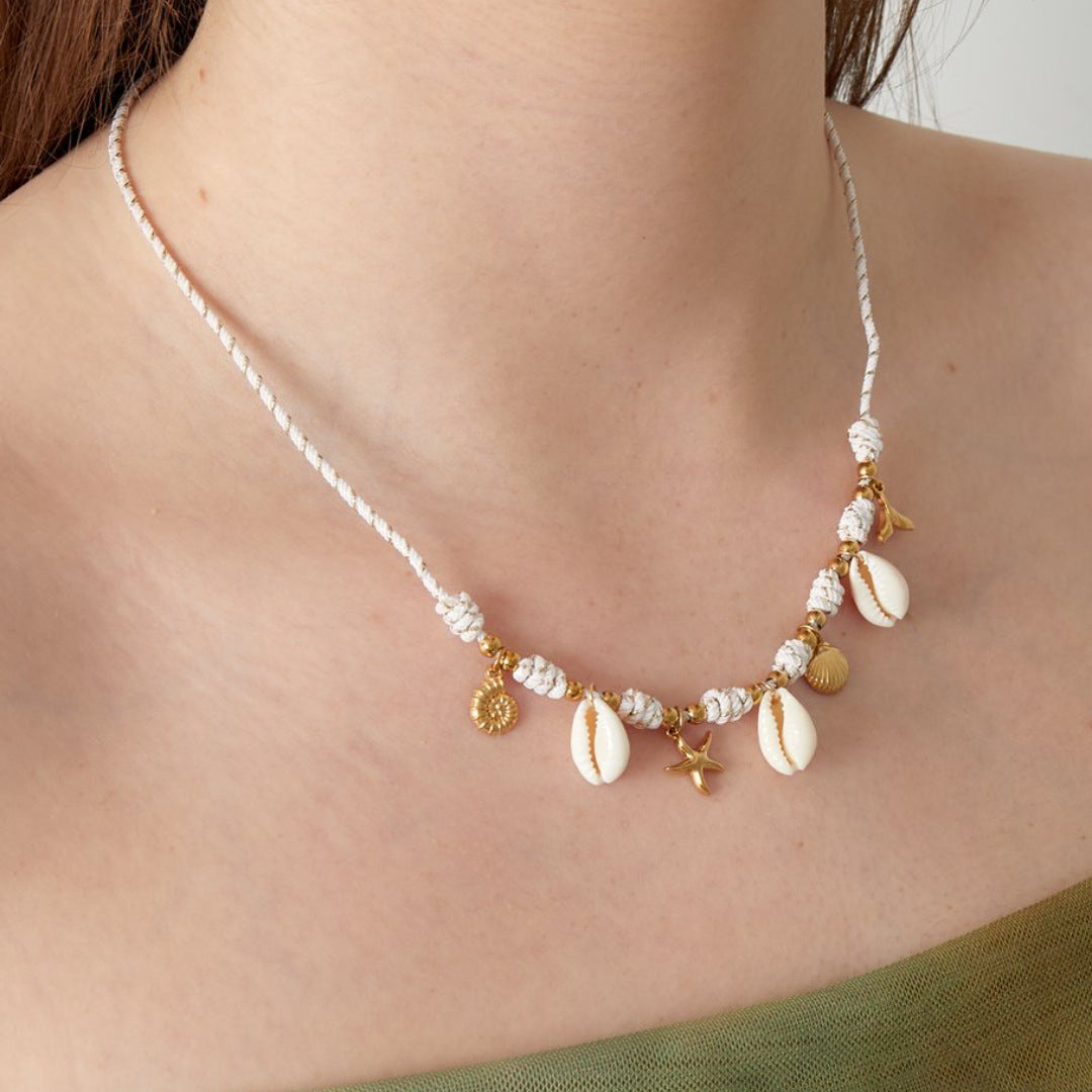 New Starfish Pendant And Small Fish Necklace