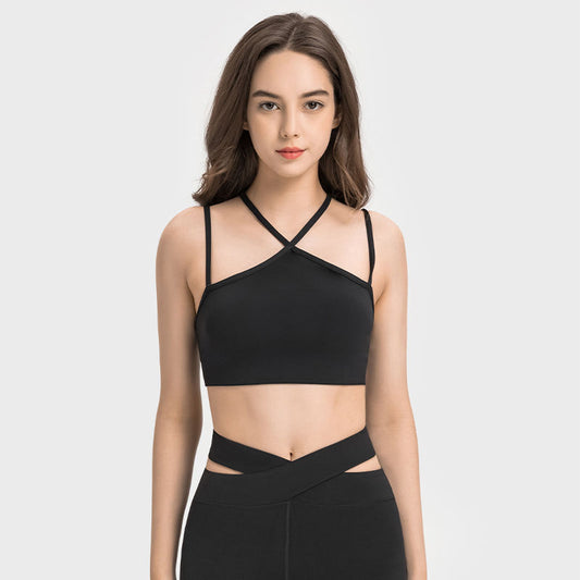 Anti-exposure Sports Strap Hollow-out Beauty Back High Intensity Workout Yoga Bra
