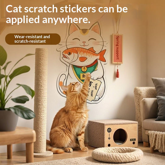 Best-selling Cartoon 5D Cat-scratch Wall Sticker