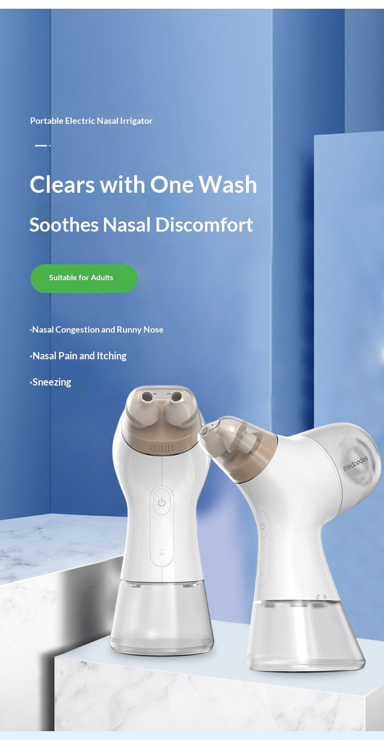 High-frequency Pulse Nasal Irrigator For Adultselectric Portable And Convenient For Home Or On The Go