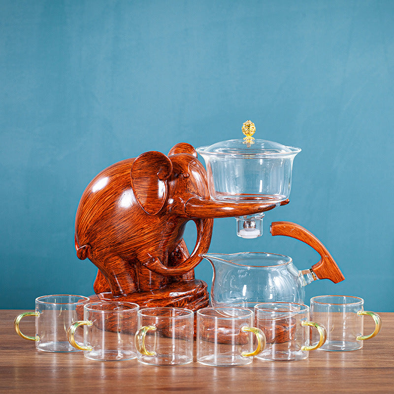 Glass Kung Fu Tea Set Home Jixiang Lazy Automatic Tea Set Office Tea Infuser Company Activity Gifts