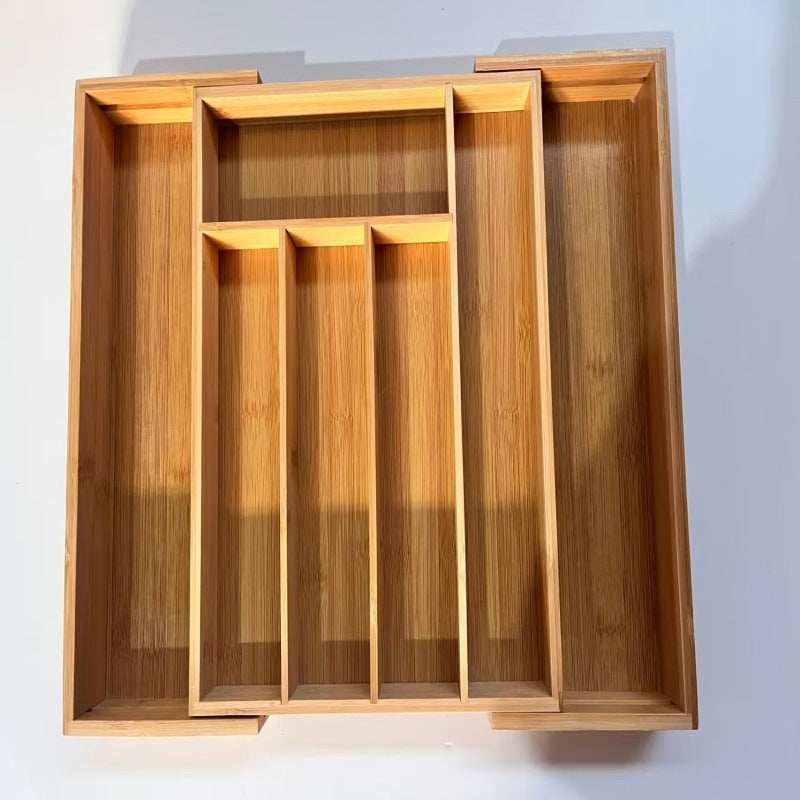 Bamboo Kitchen Silverware Storage Box Drawer