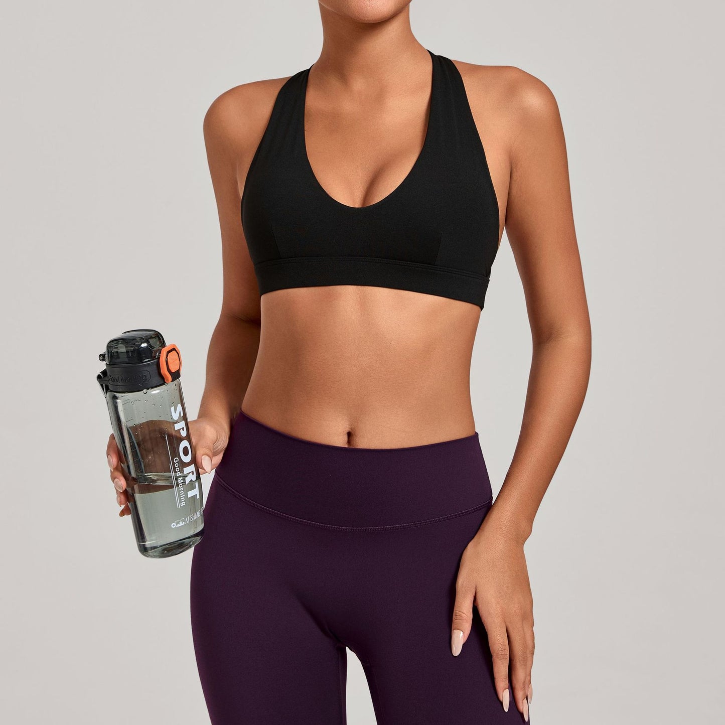 Cleavage-boosting Halter-neck Yoga Bra Fitness Top