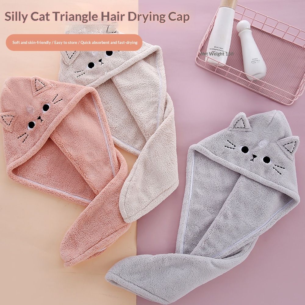 New Cute Cat Shaped Hair Drying Capsuper Absorbent And Quick Drying