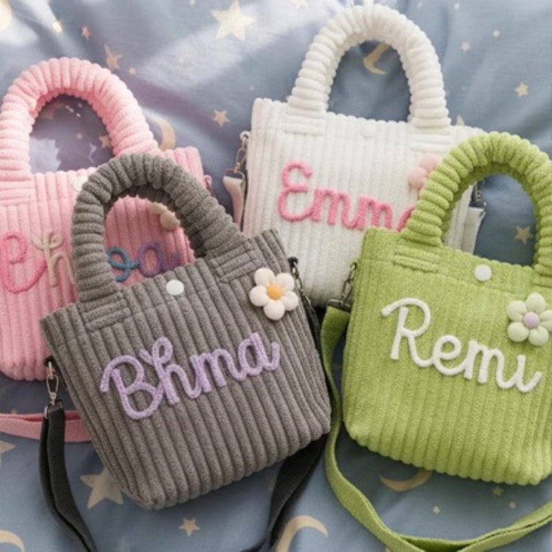Personalized Hand-embroidered Name Cross-body Bag