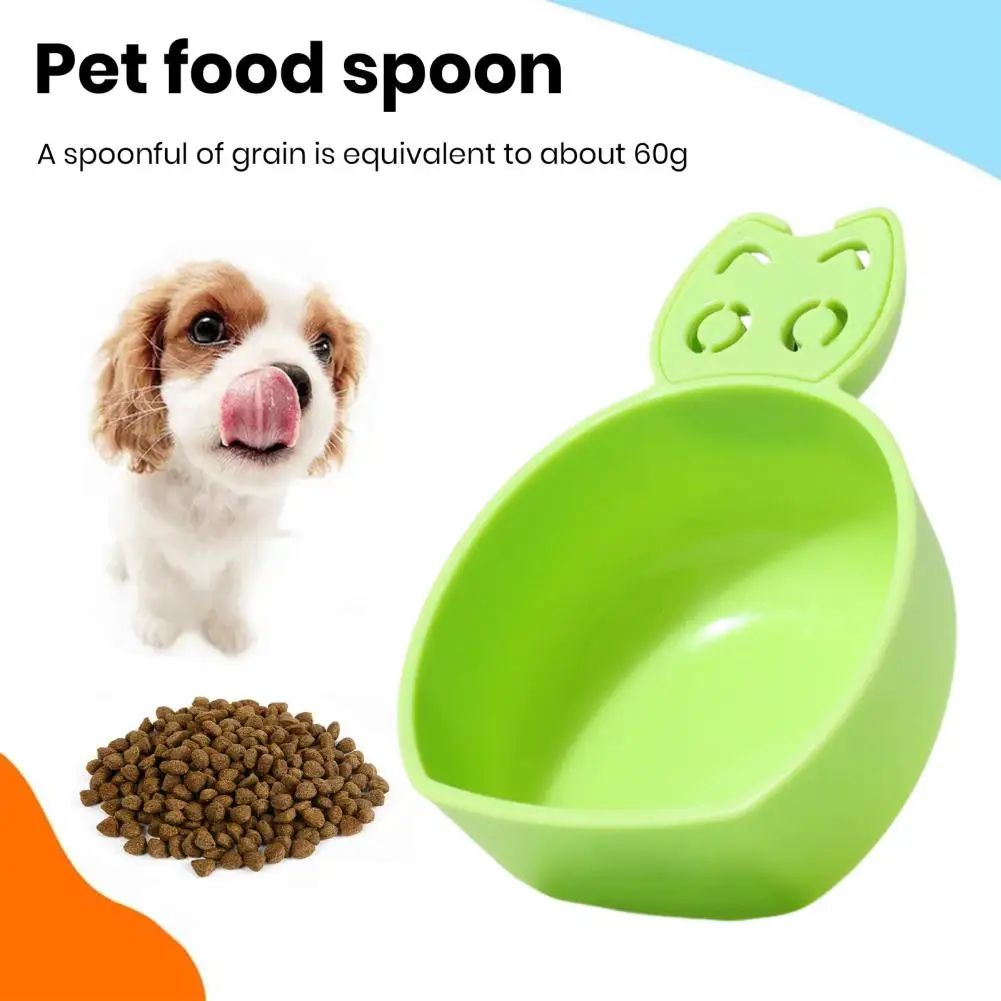 Pet Food Scoop Plastic Grain Spoon Multifunctional Timed Quantitative Feeding Spoon Safe Non-Toxic Pet Food Measuring Scoop